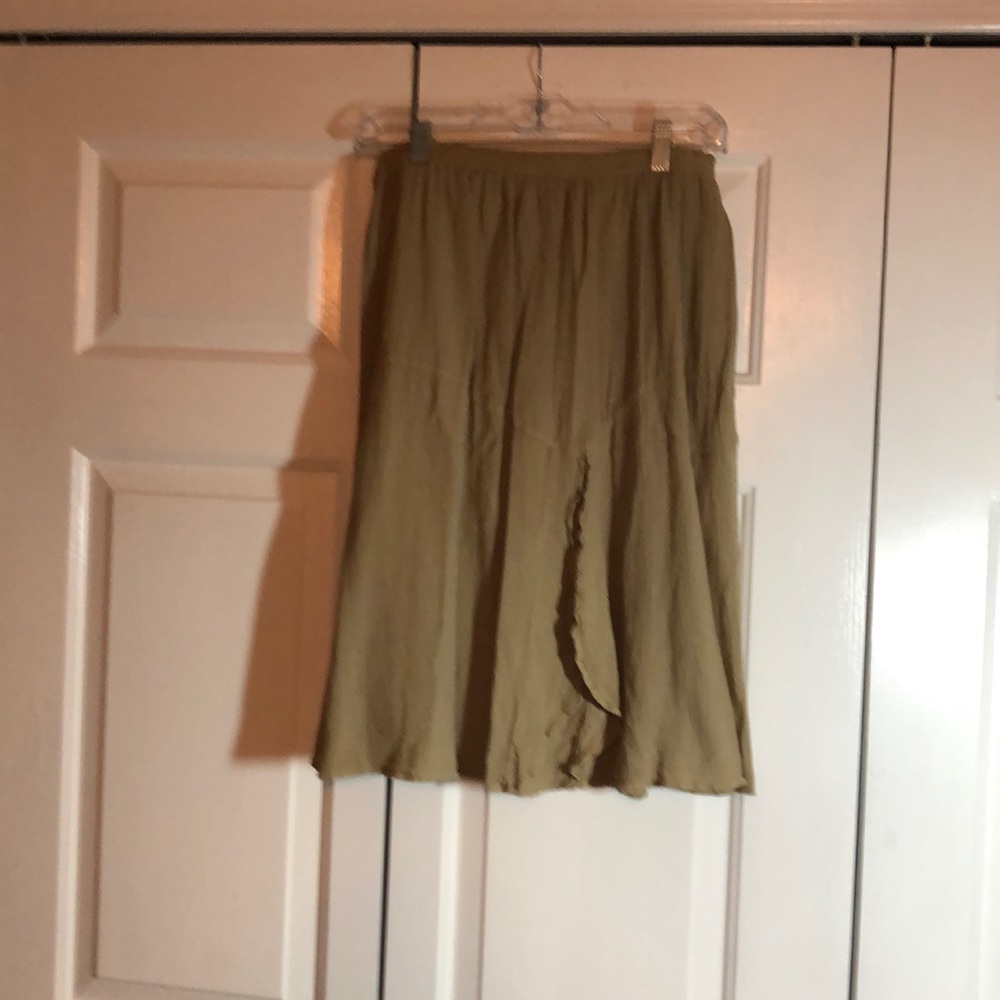 Cottonways Tan Knee Length Skirt